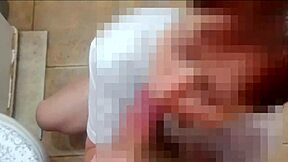 Redhead Teen Catches Cousin Jerking in Shower and Helps Bareback