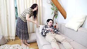 dude this mature lady busted me during my private jerking session what a shock