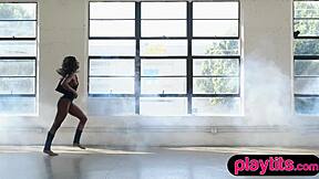 petite ebony milf dances rips clothes flaunts nude chocolaty body class