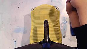 naughty brit college teen teases with squirting pussy toys