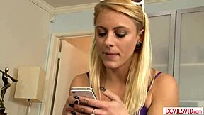 Dude Pounds Stepdaughter's Blonde BFF Deep And Hard