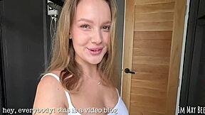filming my morning routine sucking cock swallowing cum like a good girl
