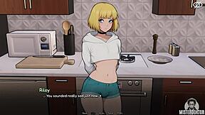 bunkered horny femboy petite shemale cums hard roleplay wet tits!