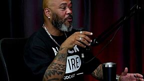 Husband cheers as Taluane Boom aggressively unleashes bisexuality in sheer red during casting