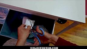 Stepbrother rams cute blonde stepsis to screaming orgasm POV