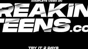 little blonde gaggin on monster cock deepthroat choke