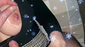 a collection of big tits christmas cumshots