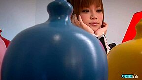 her huge natural tits bounced wildly getting creampied by two fat cocks doggystyle