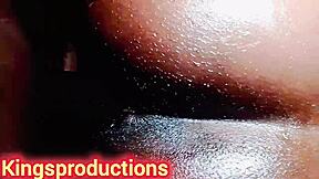 kingsproductions raw-dogs her shaved pussy doggystyle so tight