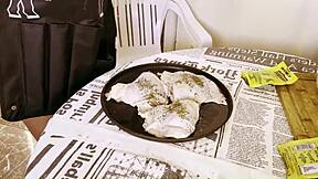 athletic mature slut fucked bent over kitchen counter