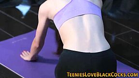 Teen rides that massive black schlong like a pro