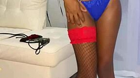 sexy black puta masturbates to squirting orgasm