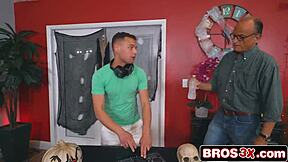 shh we're sneaking halloween sex right next to her dad