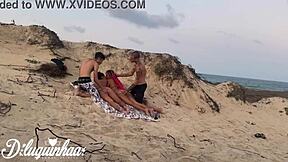 we got lost on beach, stripped naked for wild threesome 😎🏖️