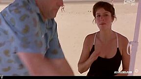 clotilde courau charlotte rampling topless celeb boob tease