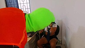 Janitor bends horny big-ass secretary over for wet pussy doggystyle