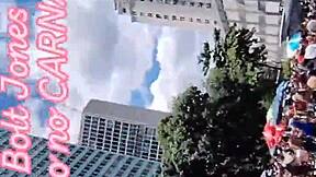 Brazilian blonde's tight ass fucked raw in Rio carnival