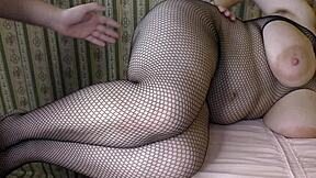 Fat neighbor fucks married hairy wife bareback