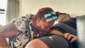 fat granny ass destroyed by black cock moving helper