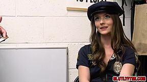 mira monroe sucks rusty then steals as cop for punishment