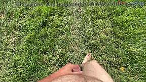 fall vibes got me naked, masturbating outdoors barefoot part 1