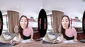 Katana Asian Dragon Rides Monster Cock Cowgirl Reality Blowjob!