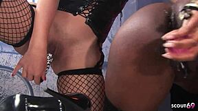 black ebony jasmine webb cosplay tease leads to multiple squirting orgasms in lesbian play