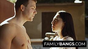 Brunette teen crush on fit stepbro turns bareback ride into familybangs cheating whore fest judy jolie codey steele