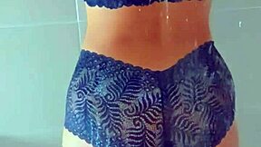 gorgeous tanned latinas shower wet pussies after pool horny masturbation