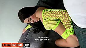 SKINNY 18YO LATINA SLUT POUNDED HARD IN CASTING!