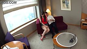 damn tall japanese college girl with huge natural tits flashes armpits and skirt in secret photoshoot!