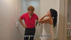 my busty stepmom home horny from gym gives tight pussy rough ride