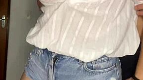 debora mendes deepthroats wellington ribeiro's big cock rides hard then finishes doggystyle in lingerie pt 1