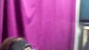 redhead black slut in dress slurps tiny boss cock at hostel