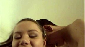 flora sucks bitter mike off in dorm bedroom homemade clip