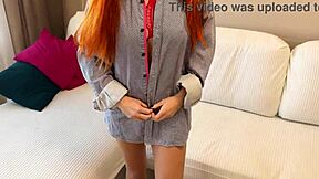 stepsis shows up as my christmas whore i fuck her tiny pussy cum on ass