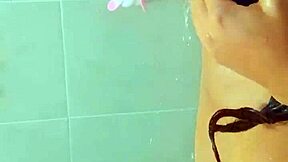 shower fun with this hot tanned latina babe feels amazing