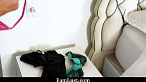 stepdaddy sneaks in with mask to fuck his stepdaughter hard... damn i love famlust pov