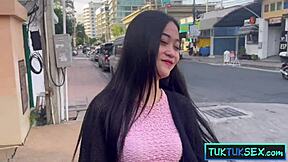 Tiny Thai teen, wanna ride my cock after street pickup?