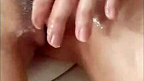 candid shy gf shaves smooth pussy up close