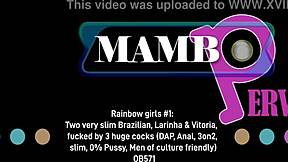 wanna see two slim brazilian sluts take dap anal from three huge cocks?