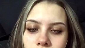 blonde teen's tight pussy squirts wildly first time