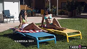 Whoops! Not Stepmom Queenie but Bestie Vanessa Sky Joins Fuck Fest!