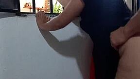 Fucking hot latina babysitter while she watches for wife