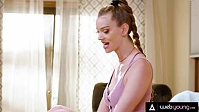 Petite Redhead Erin Everheart Massages Roommate Rebecca Vanguard Sensually