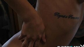 two petite brunettes strip naked for playboy shoot