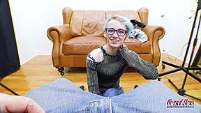 raven, why finger your shaved coed pussy then swallow that cock deep??