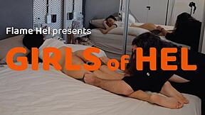 watch asian teen baebi hel finger her shaved pussy before bwc ride