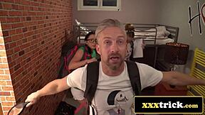 alexis crystal kittina clairette share cocks in hot ffm threesome at rundown hostel