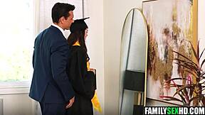 Cuckold Stepmom Watches Dad Pound Petite Stepdaughter Hard